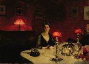 A Dinner Table at Night (The Glass of Claret) (mk18) John Singer Sargent